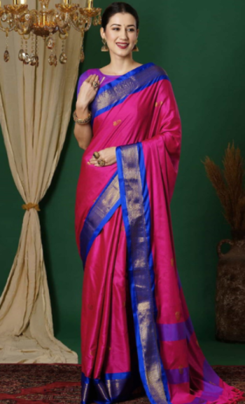 mbroidered Bollywood Art Silk Saree