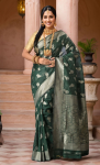 Ethnic Motifs Printed Chanderi Saree